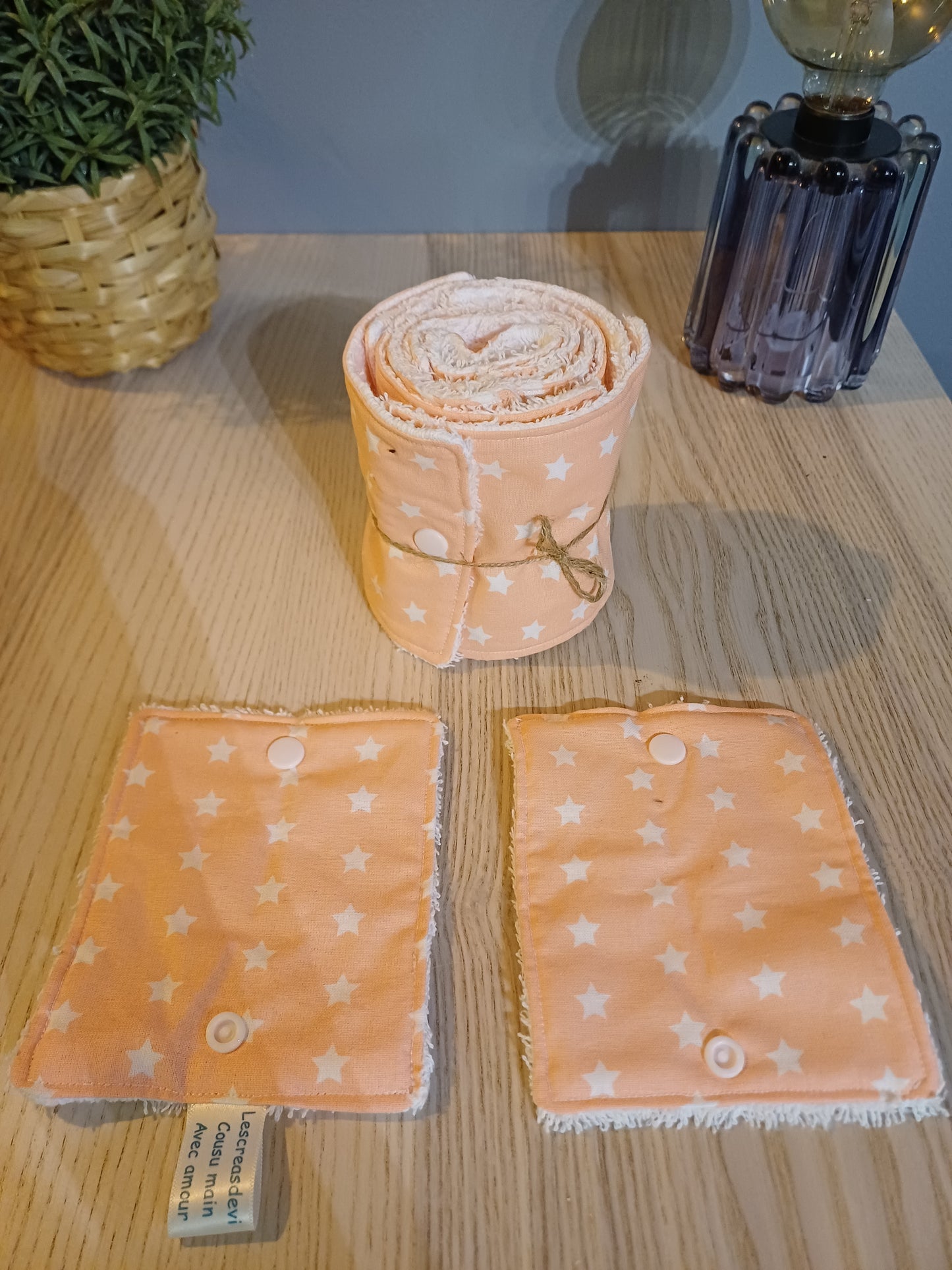 Rouleau de lingettes réutilisables