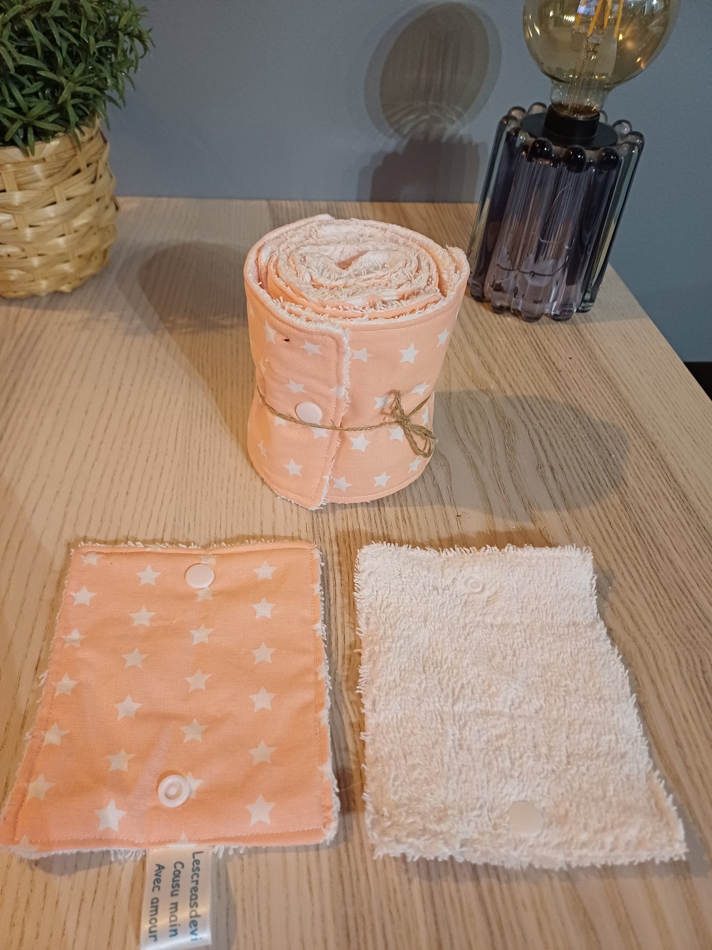Rouleau de lingettes réutilisables