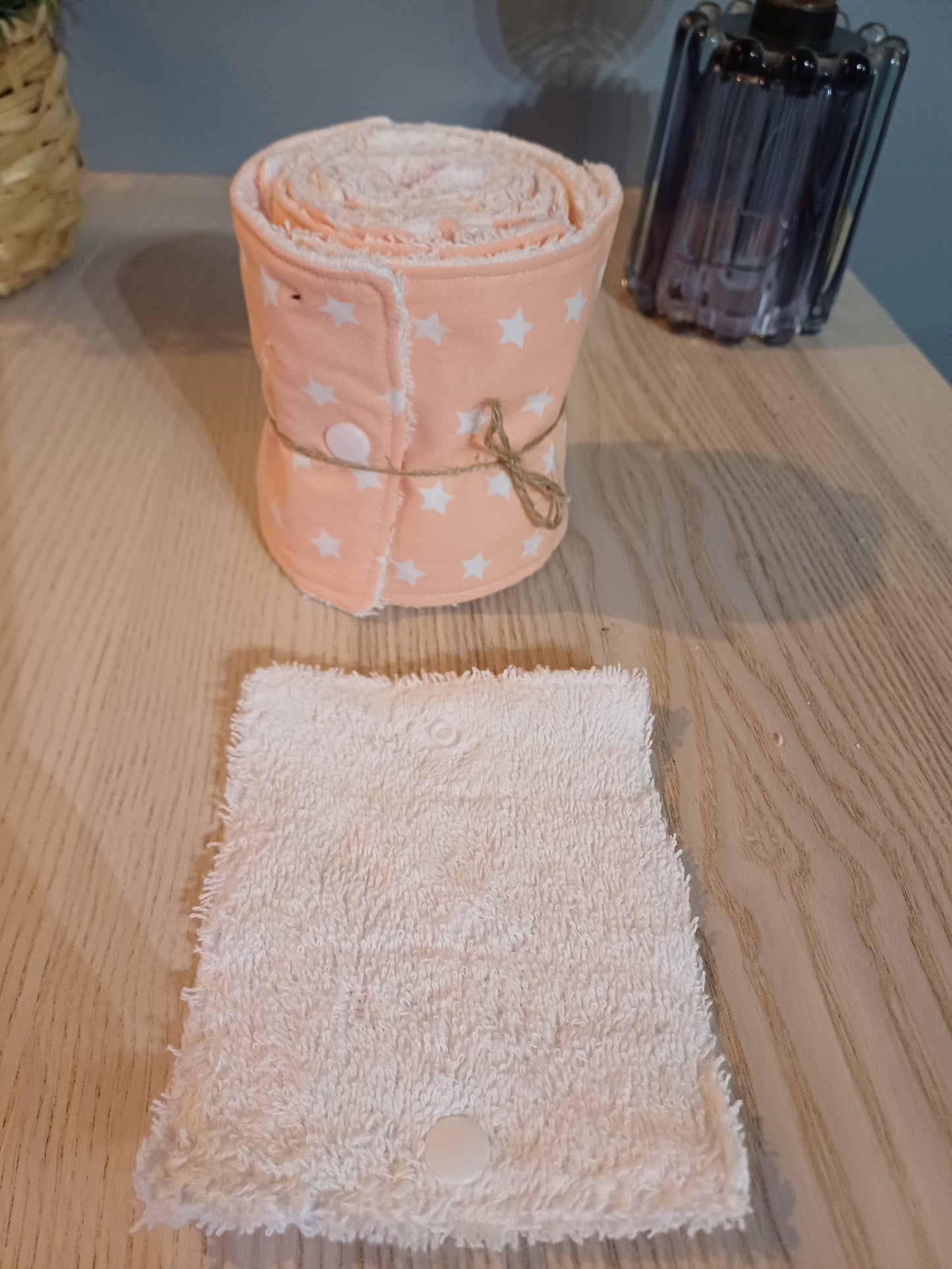 Rouleau de lingettes réutilisables