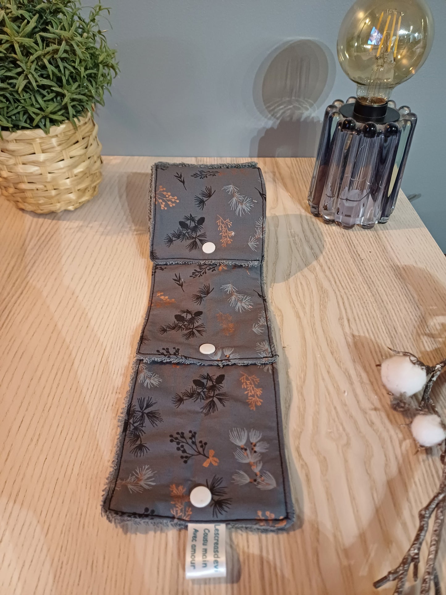 Rouleau de lingettes réutilisables