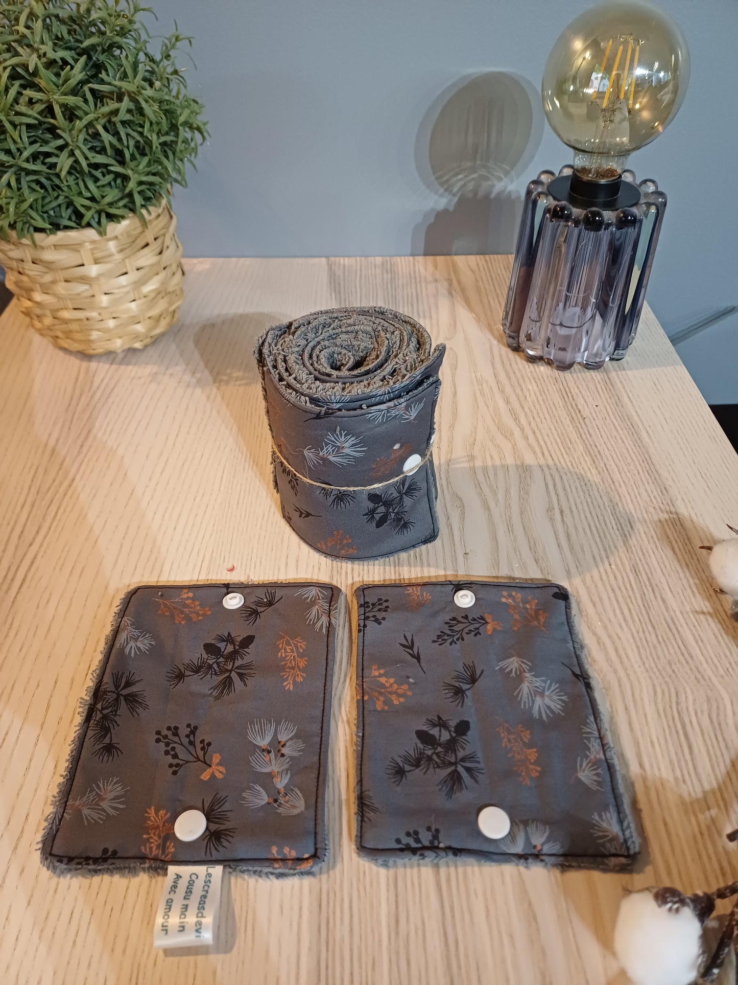 Rouleau de lingettes réutilisables