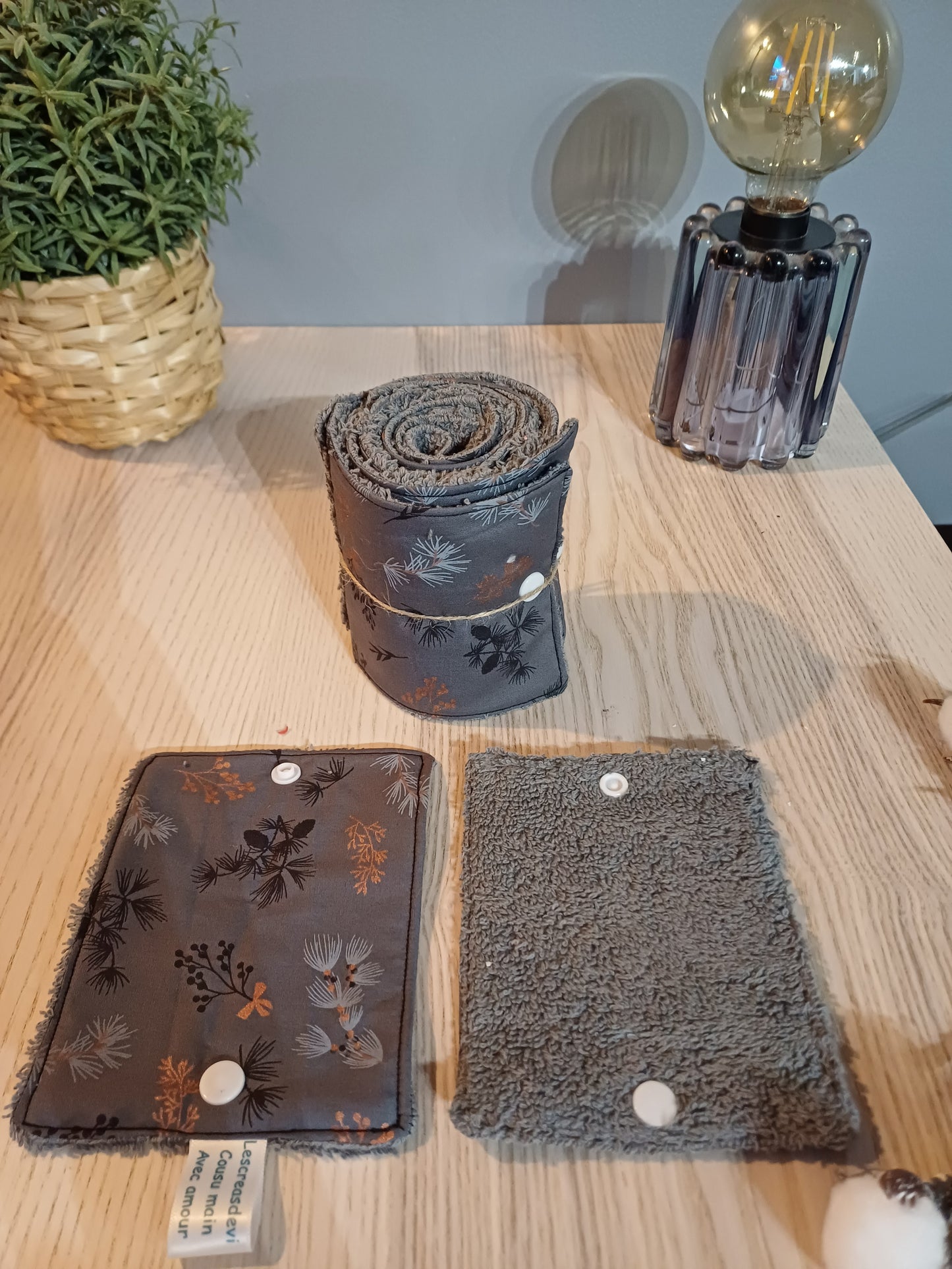 Rouleau de lingettes réutilisables