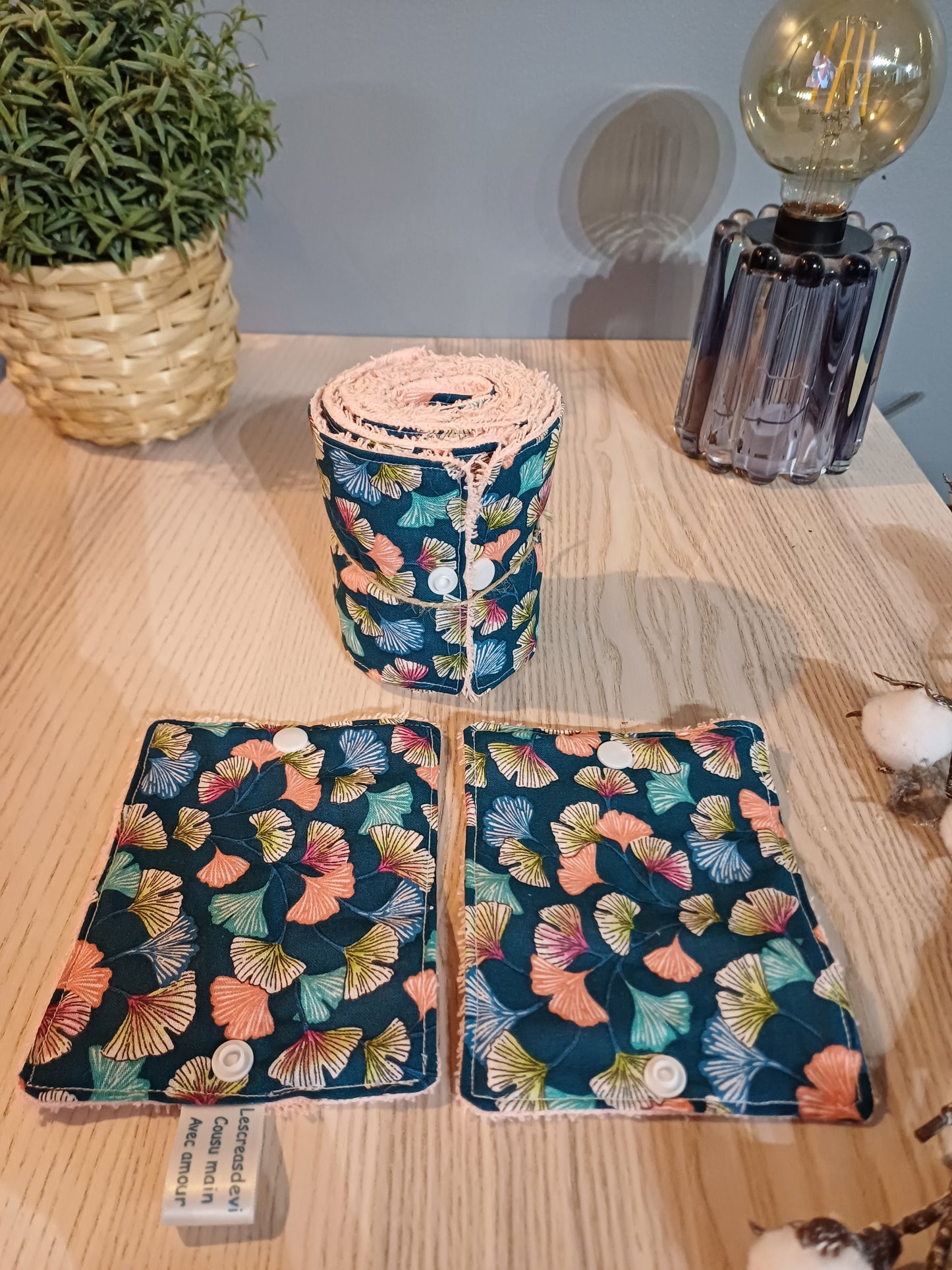 Rouleau de lingettes réutilisables