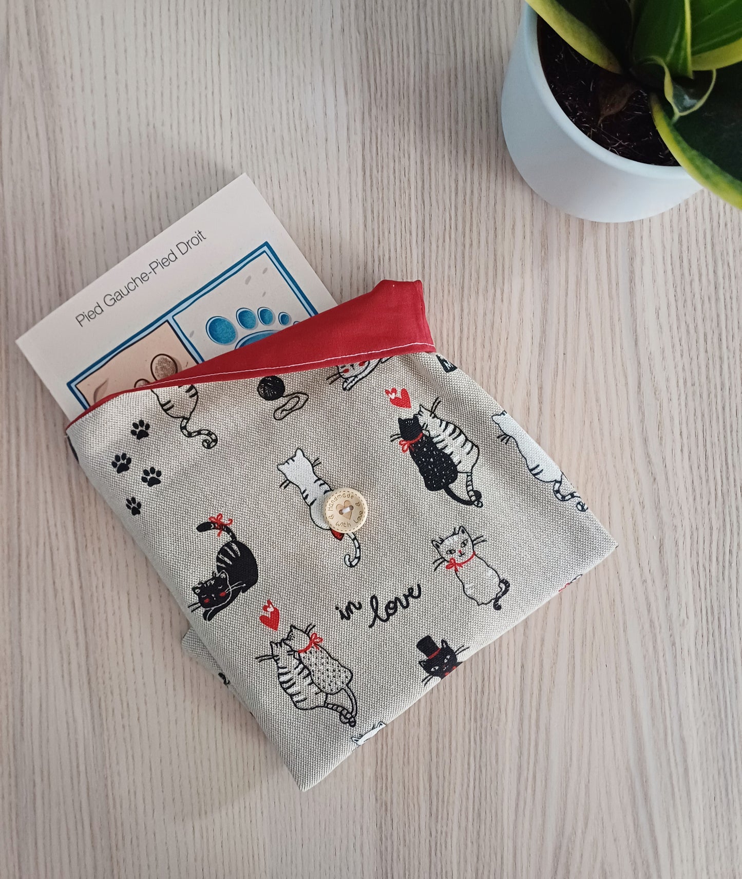 Pochette à livre - fermeture à rabat