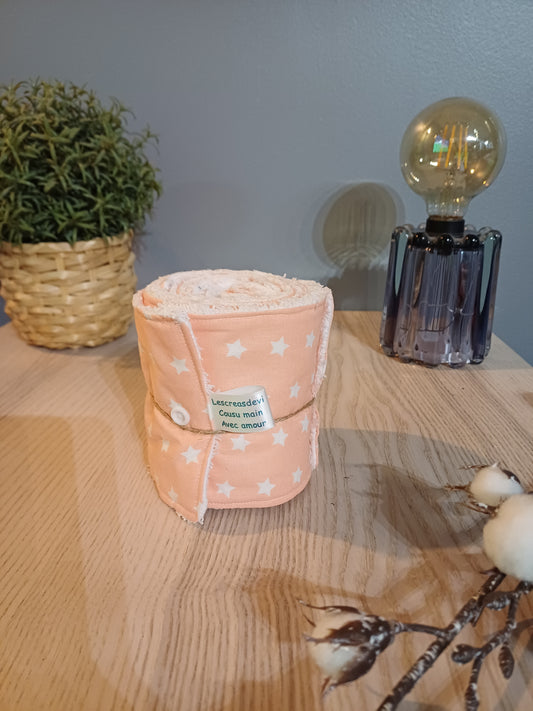 Rouleau de lingettes réutilisables