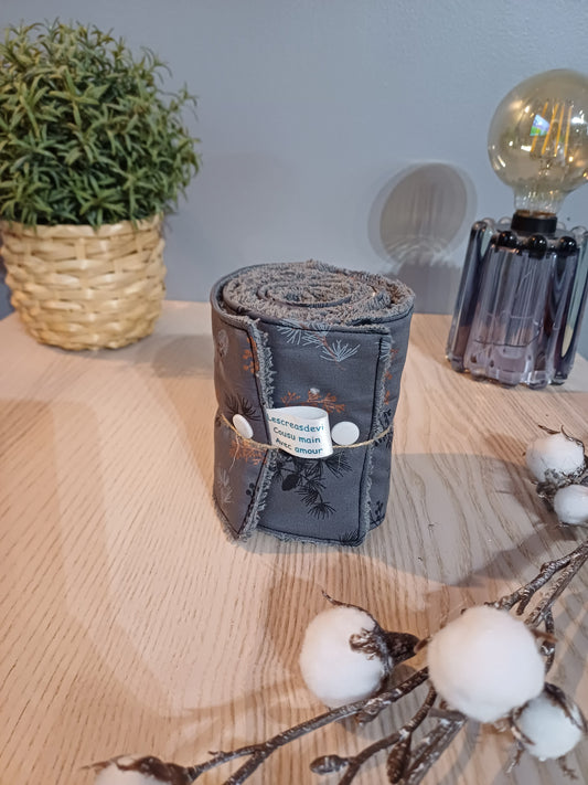 Rouleau de lingettes réutilisables