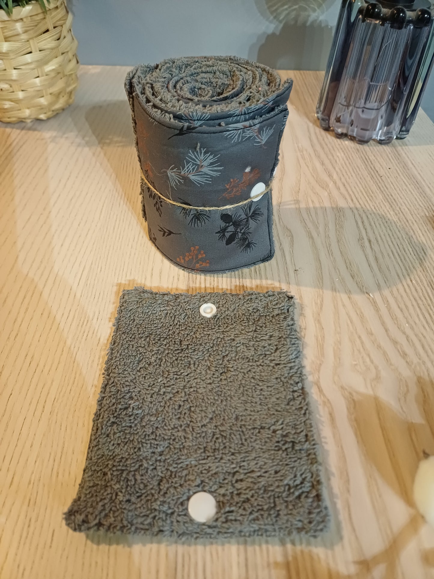 Rouleau de lingettes réutilisables
