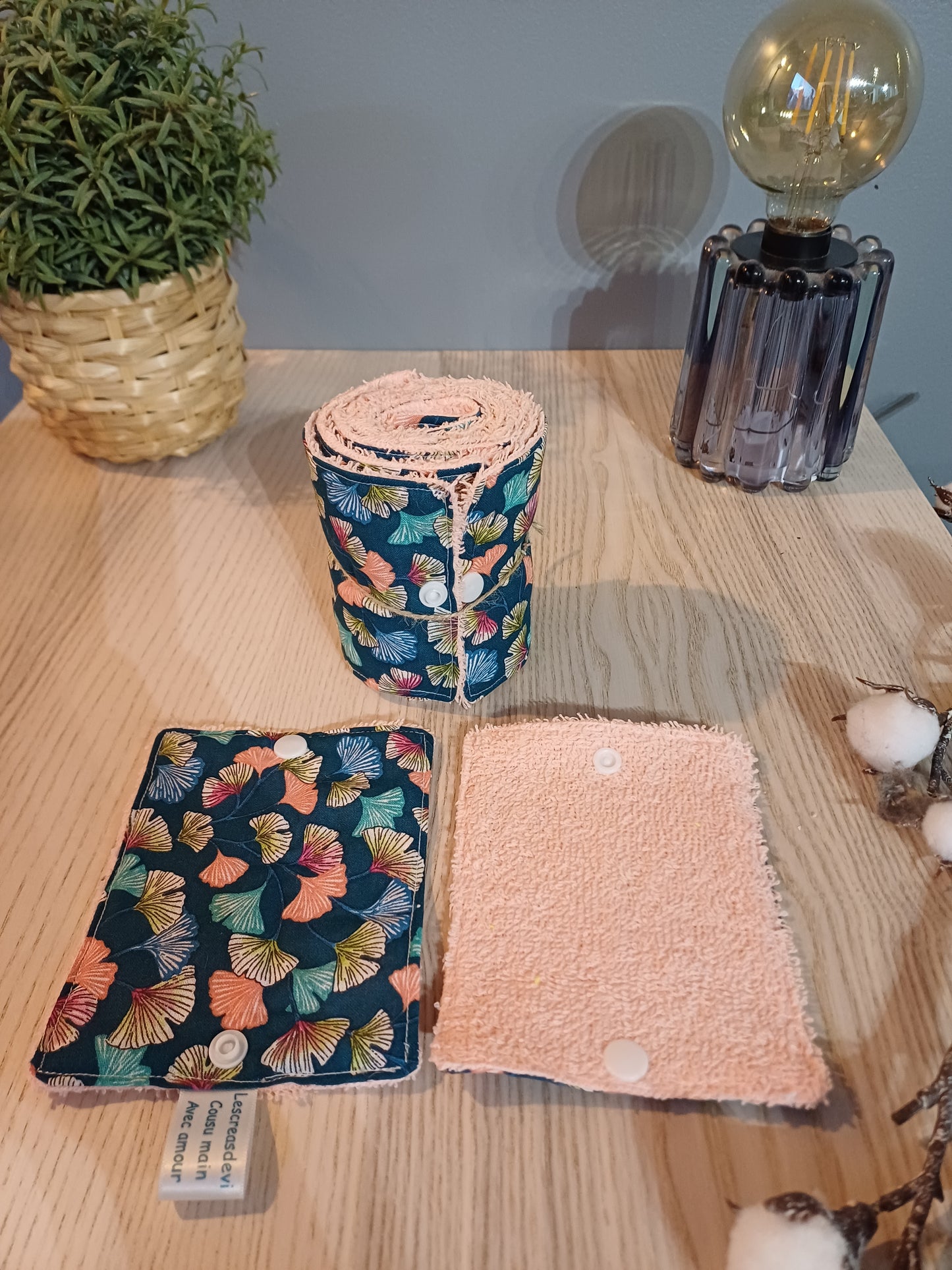 Rouleau de lingettes réutilisables