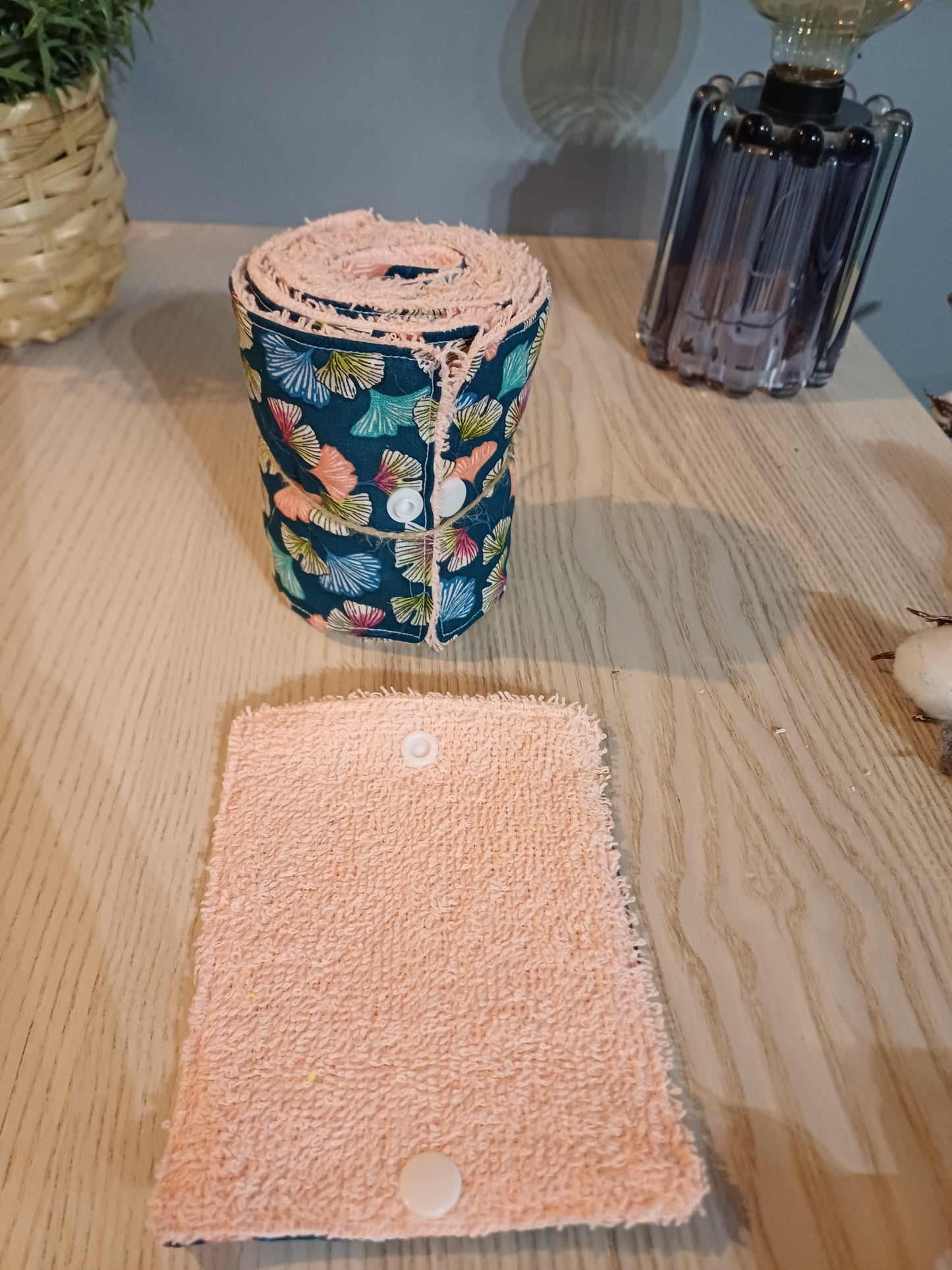 Rouleau de lingettes réutilisables